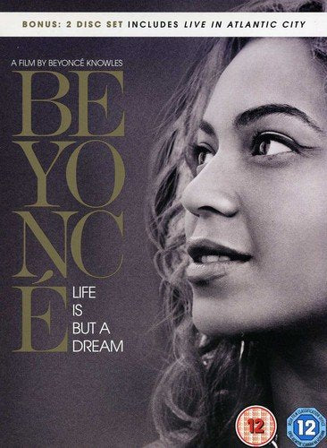 DVD cover featuring Beyoncé in grayscale, with title text overlay.