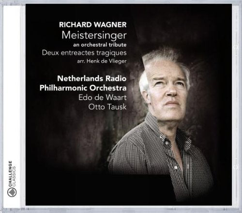 CD cover with a man and white text on a black background.