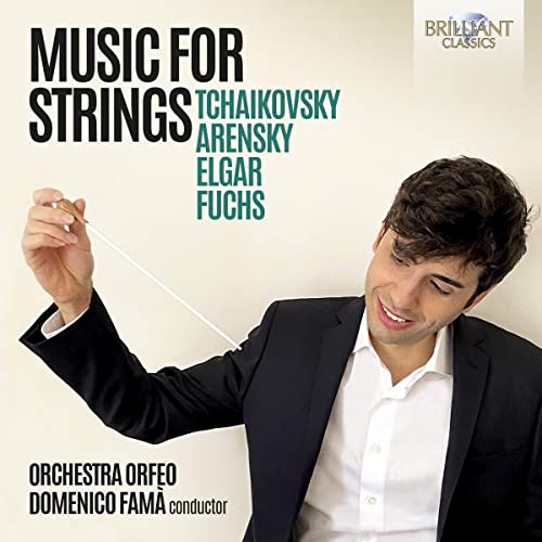 CD cover featuring a conductor with text listing composersā names.
