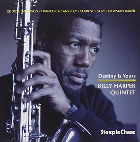 CD cover featuring a man holding a saxophone with text "Billy Harper Quintet".