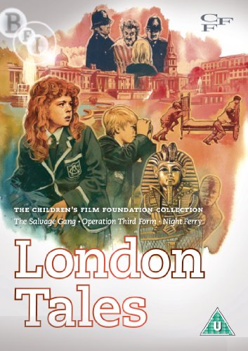 DVD cover for “London Tales” featuring children and London landmarks.