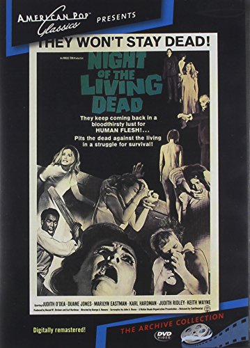 DVD cover for horror film "Night of the Living Dead" with zombies.