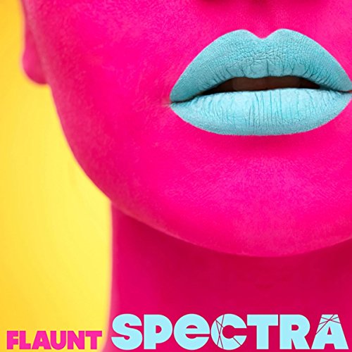 "Album cover featuring a person with pink face and blue lips against a yellow background."