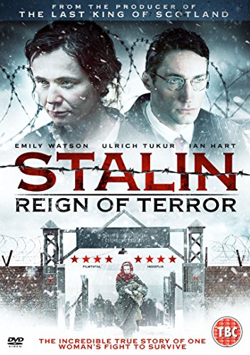 DVD cover for "Stalin - Reign Of Terror" featuring two actors and barbed wire.