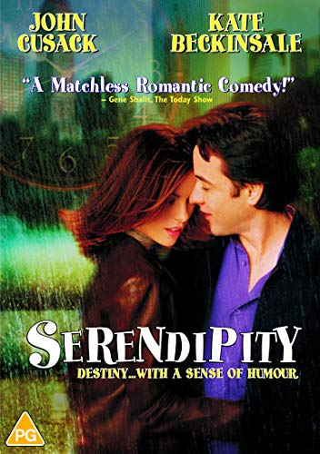 Serendipity" DVD cover featuring John Cusack and Kate Beckinsale embracing.