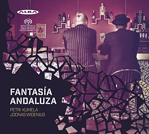 CD cover with a man at a bar, fractured glass design.