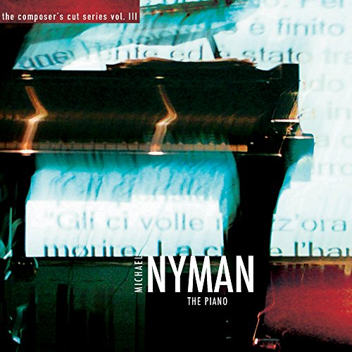 CD cover for Michael Nyman’s “The Piano” with piano keys imagery.