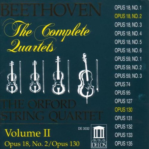 CD cover for Beethoven string quartets performed by The Orford String Quartet.