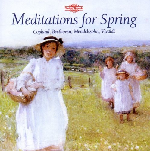CD cover: painting of people in a field with "Meditations for Spring.