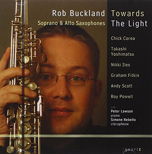 CD cover featuring Rob Buckland with a saxophone, and artist names.