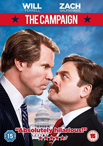 DVD cover for "The Campaign" featuring Will Ferrell and Zach Galifianakis.