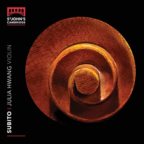 CD cover featuring a close-up, warm-toned image of a violin scroll.