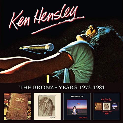 "Ken Hensley album cover with musician image and four smaller album covers below."