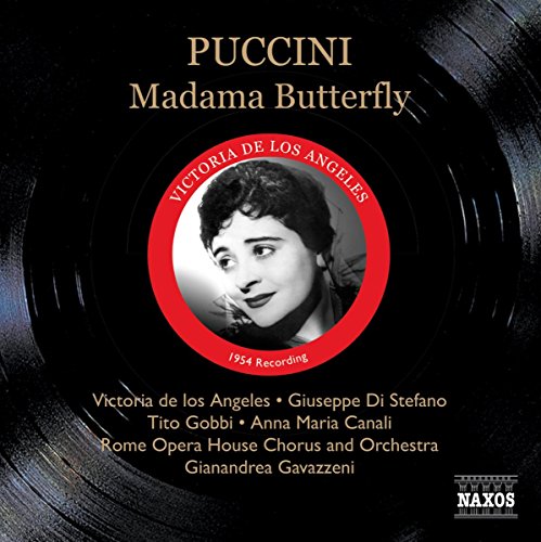CD cover for Puccini’s *Madama Butterfly* featuring Victoria de los Ángeles.