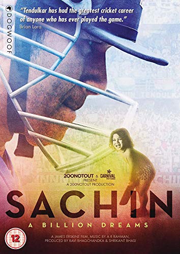 DVD cover featuring a close-up of Sachin Tendulkar wearing a cricket helmet and child.