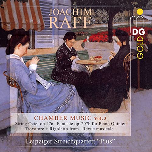 CD cover featuring a painting of three people seated at a cafe.