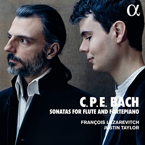 CD cover featuring portraits of two men and text: C.P.E. Bach sonatas.