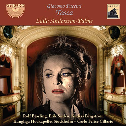 CD cover for Puccini’s *Tosca* featuring Laila Andersson-Palme in costume.