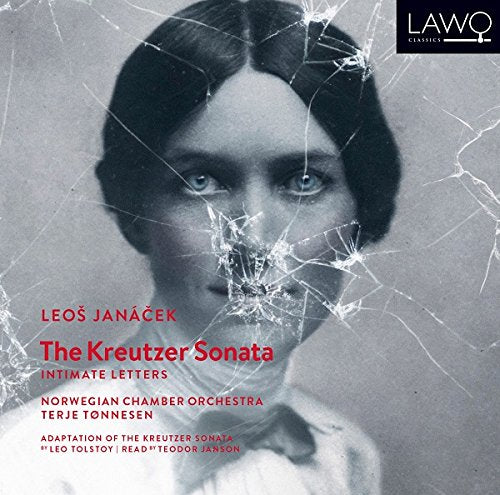CD cover with a woman's face behind shattered glass, red and white text.
