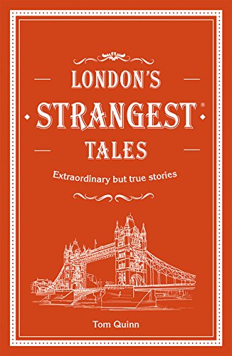 "Book cover with orange background, white text, and illustration of Tower Bridge."