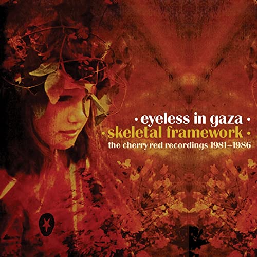 CD cover for Eyeless In Gaza’s “Skeletal Framework” with a blurred portrait.