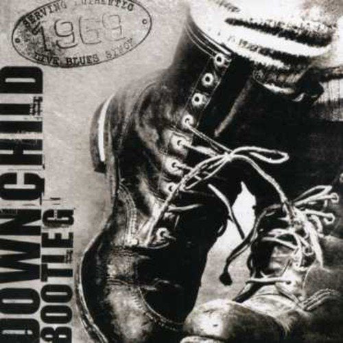 Black and white album cover featuring a boot with untied laces and "Downchild Bootleg" text.