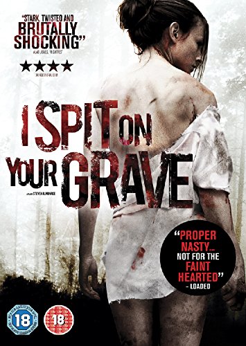 DVD cover for "I Spit On Your Grave" showing a woman’s injured back.