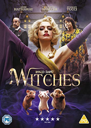 DVD cover for "The Witches" featuring Anne Hathaway and three mice.