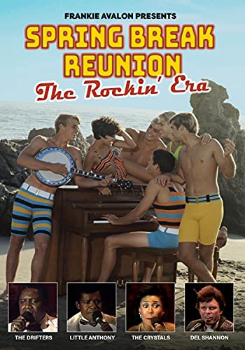 DVD cover featuring a beach scene with musicians and smaller portraits below.