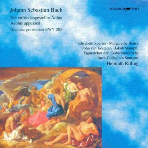CD cover for Bach’s “Aeolus appeased” featuring a baroque painting.