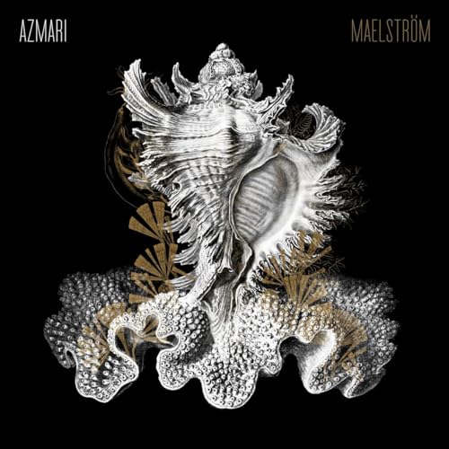 CD cover: black background with detailed seashell and coral illustration.