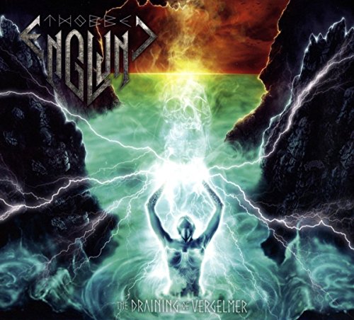 CD cover: figure raising arms amidst stormy seas and glowing energy.