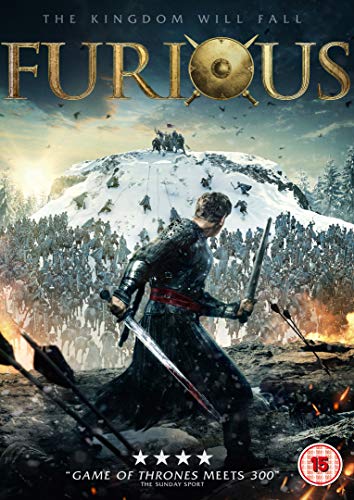 DVD cover for "Furious" featuring a warrior with swords in a snowy, battle-scarred landscape.