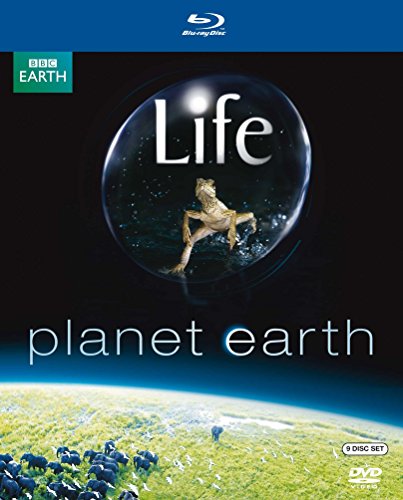"Blu-ray box set cover featuring a frog in a bubble and Earth from space."