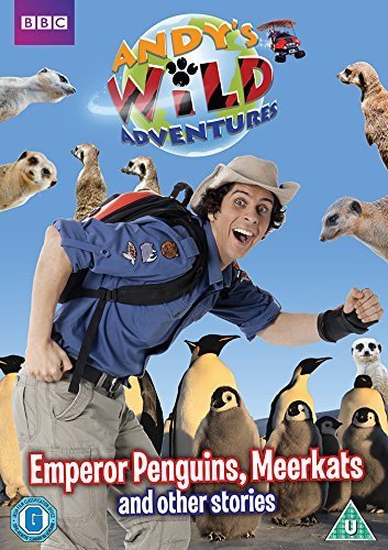 DVD cover featuring Andy with penguins, meerkats, and other animals.