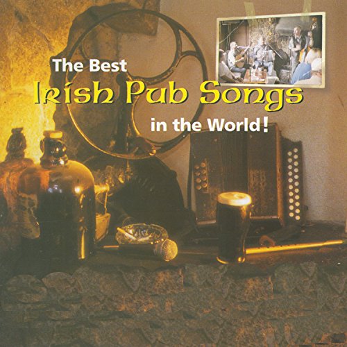Irish-themed CD cover featuring pub items and a band photo in the corner.