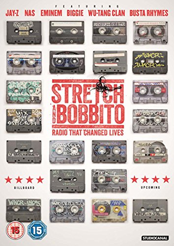 DVD cover for “Stretch and Bobbito” featuring many cassette tapes.