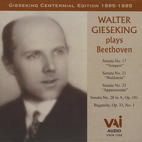 CD cover featuring a portrait of pianist Walter Gieseking and text.