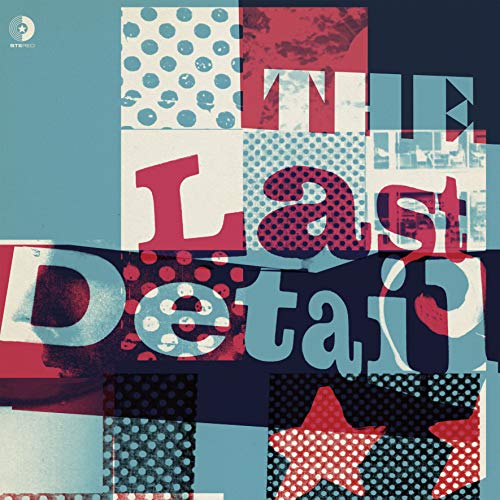 "The Last Detail" vinyl album cover with collage of red, blue, and black patterns.