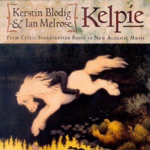 "Album cover featuring a white horse leaping over water with a person on its back."