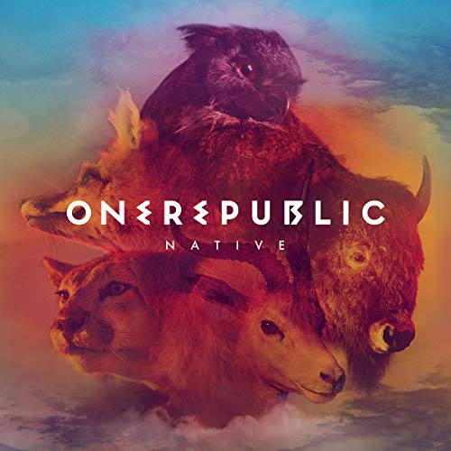 Album cover for OneRepublic’s “Native” featuring an owl, bison, and deer.