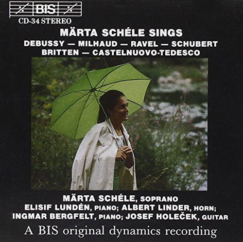 A CD cover featuring a woman holding a green umbrella in a garden.