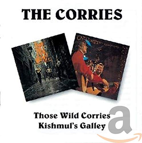 "Two CDs titled 'Those Wild Corries' and 'Kishmul's Galley' by The Corries on a white background."