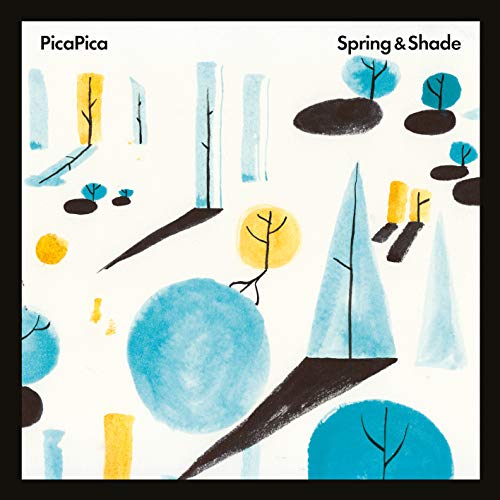 Album cover for Picapica’s “Spring & Shade” with abstract trees and shapes.