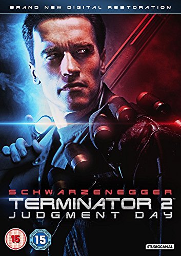 DVD cover for Terminator 2: Judgment Day featuring Arnold Schwarzenegger.