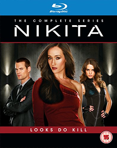 "Blu-ray cover featuring three main characters from the TV series Nikita."