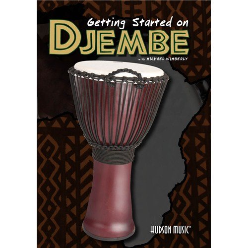 "DVD cover featuring a djembe drum and the title 'Getting Started on Djembe'."