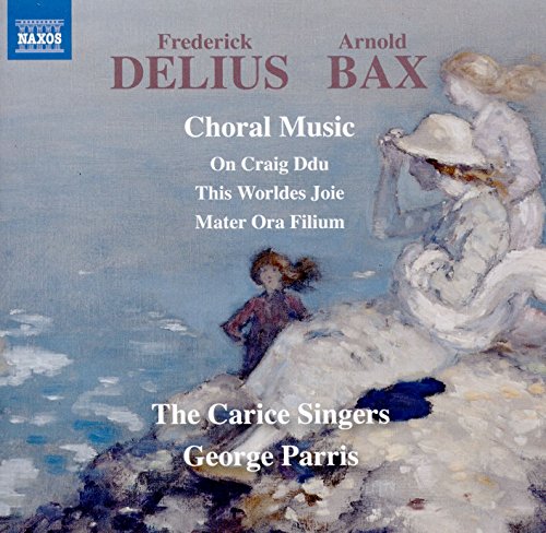 CD cover for Delius and Bax choral music, featuring painted figures.