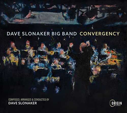 CD cover for "Convergency" by Dave Slonaker Big Band, abstract painting.