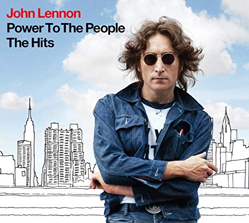 John Lennon album cover featuring a portrait and New York skyline.